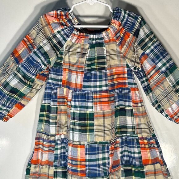 Kelly's Kids SZ 6/7 True Patchwork Cotton Midi Dress Prairie Cottage Western - Picture 2 of 7